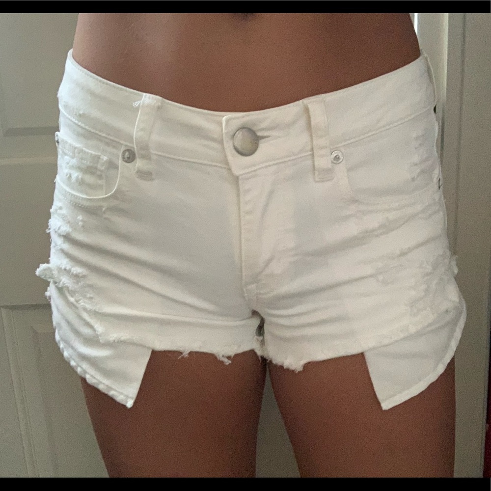 American Eagle White Denim Shorts